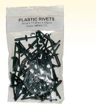 GPI PLASTIC RIVETS 5 X 17.2MM PK50 - MPR5172 